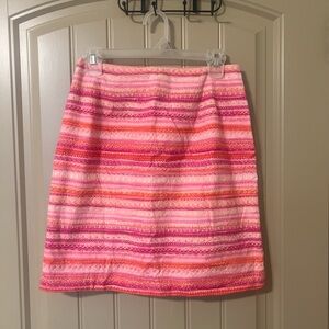 Talbots Vibrant Pink and Orange Mini Skirt